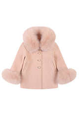 Zara Cashmere Coat in Blush