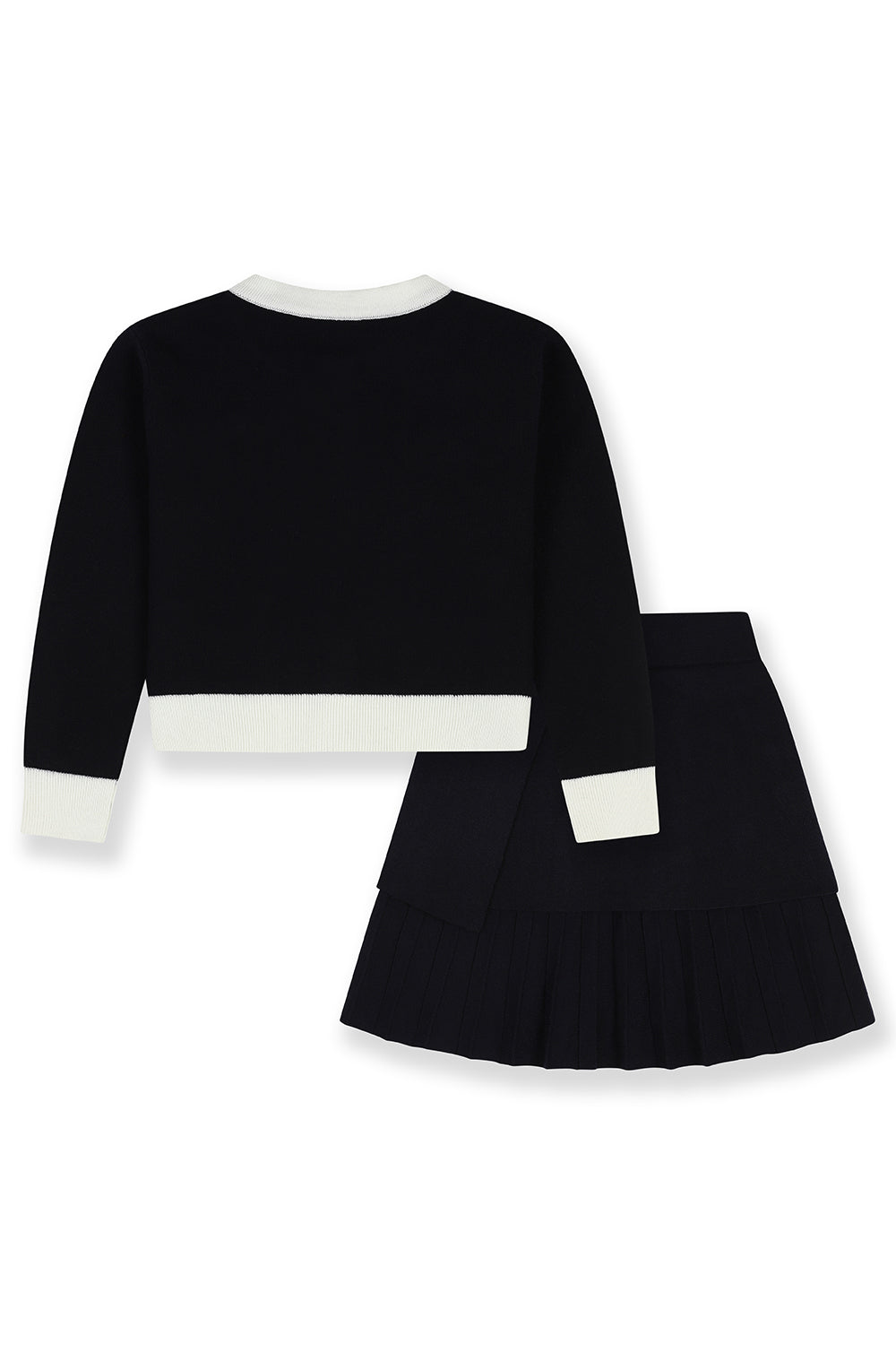 Kensington knitted cardigan and skirt set - navy blue