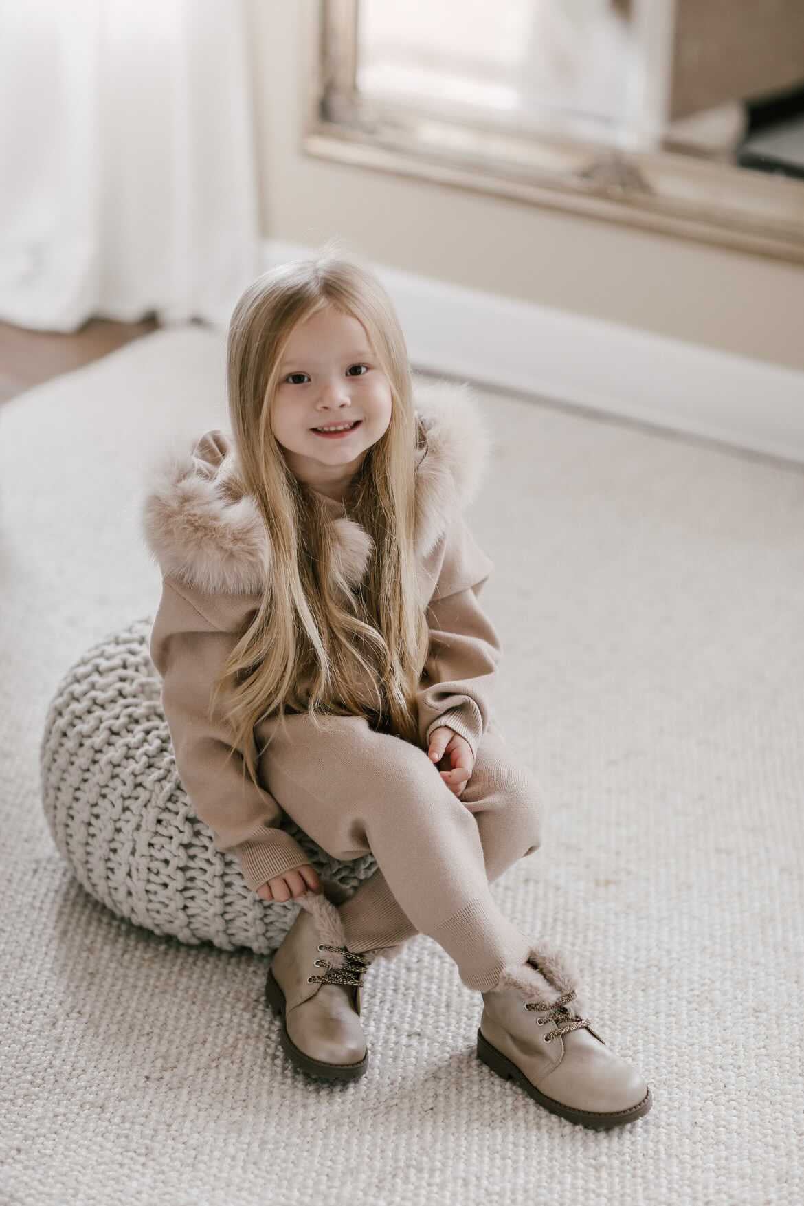 Knitted lounge suit / Cappuccino