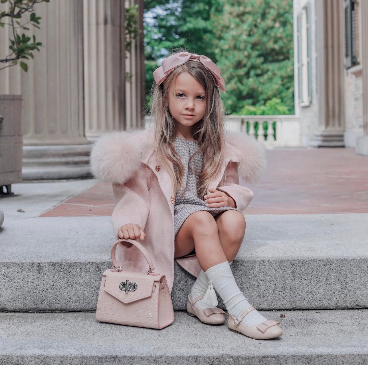 'ELLA' cashmere coat / BLUSH