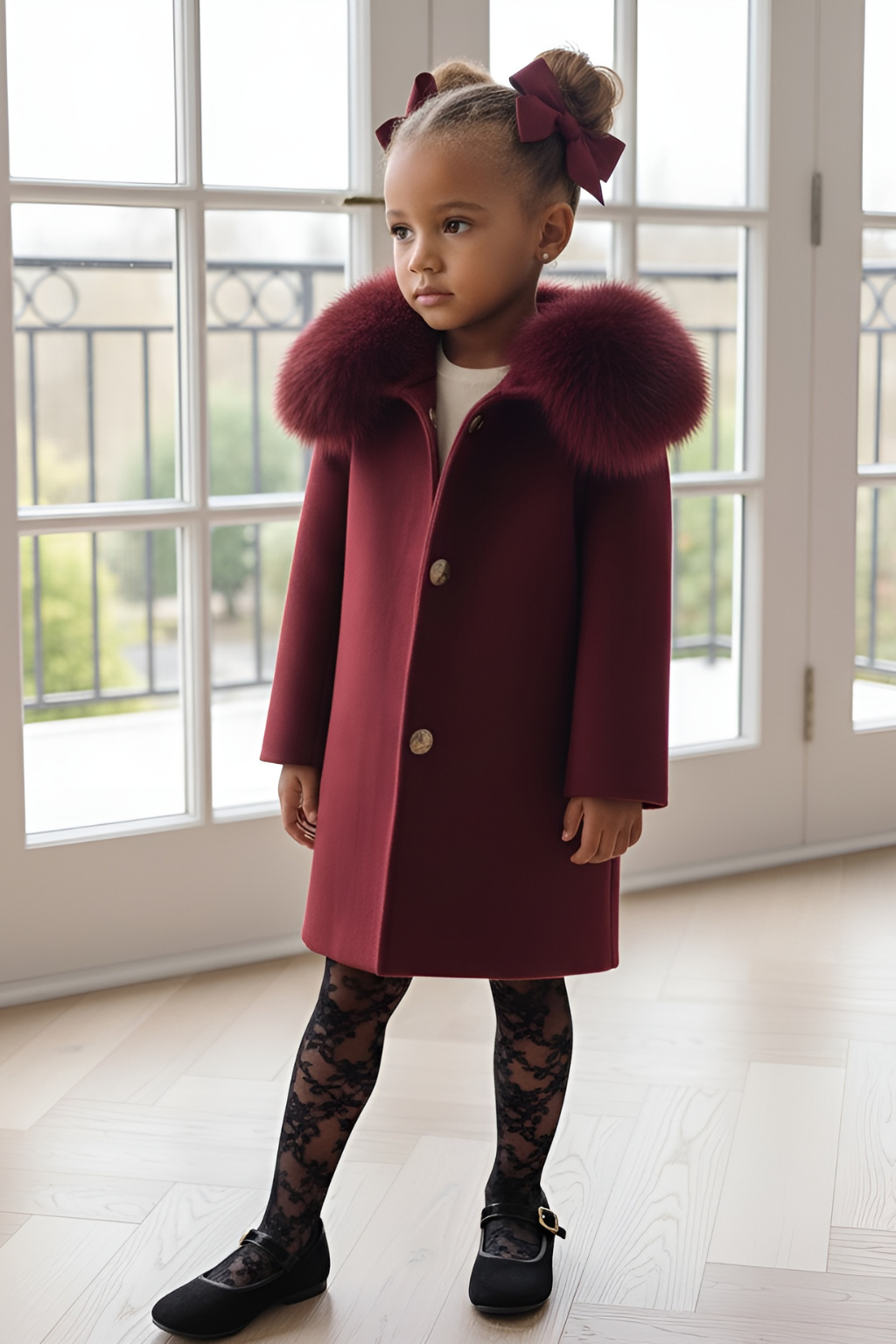PRE Order - 'ELLA' cashmere coat / BURGANDY