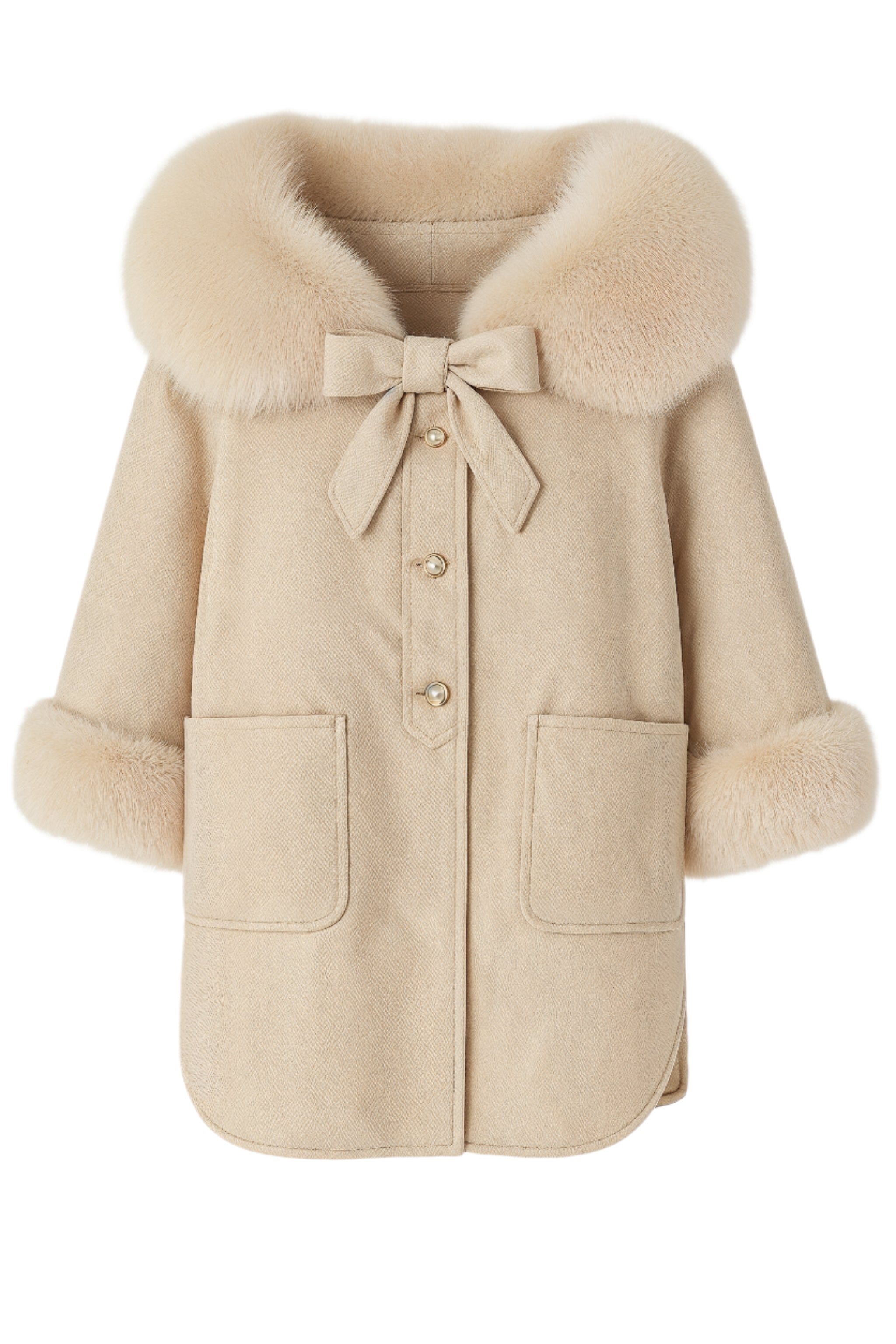 Bellemont Bow Coat - Nude