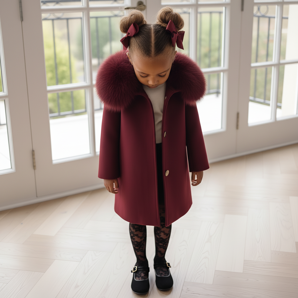 PRE Order - 'ELLA' cashmere coat / BURGANDY