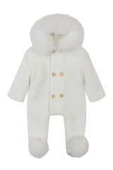 Knitted pramsuit / Ivory