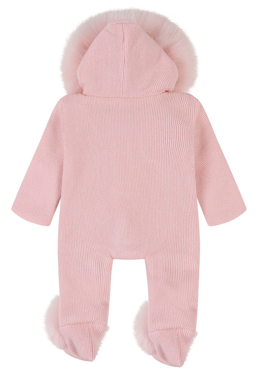 Knitted pramsuit - Baby pink