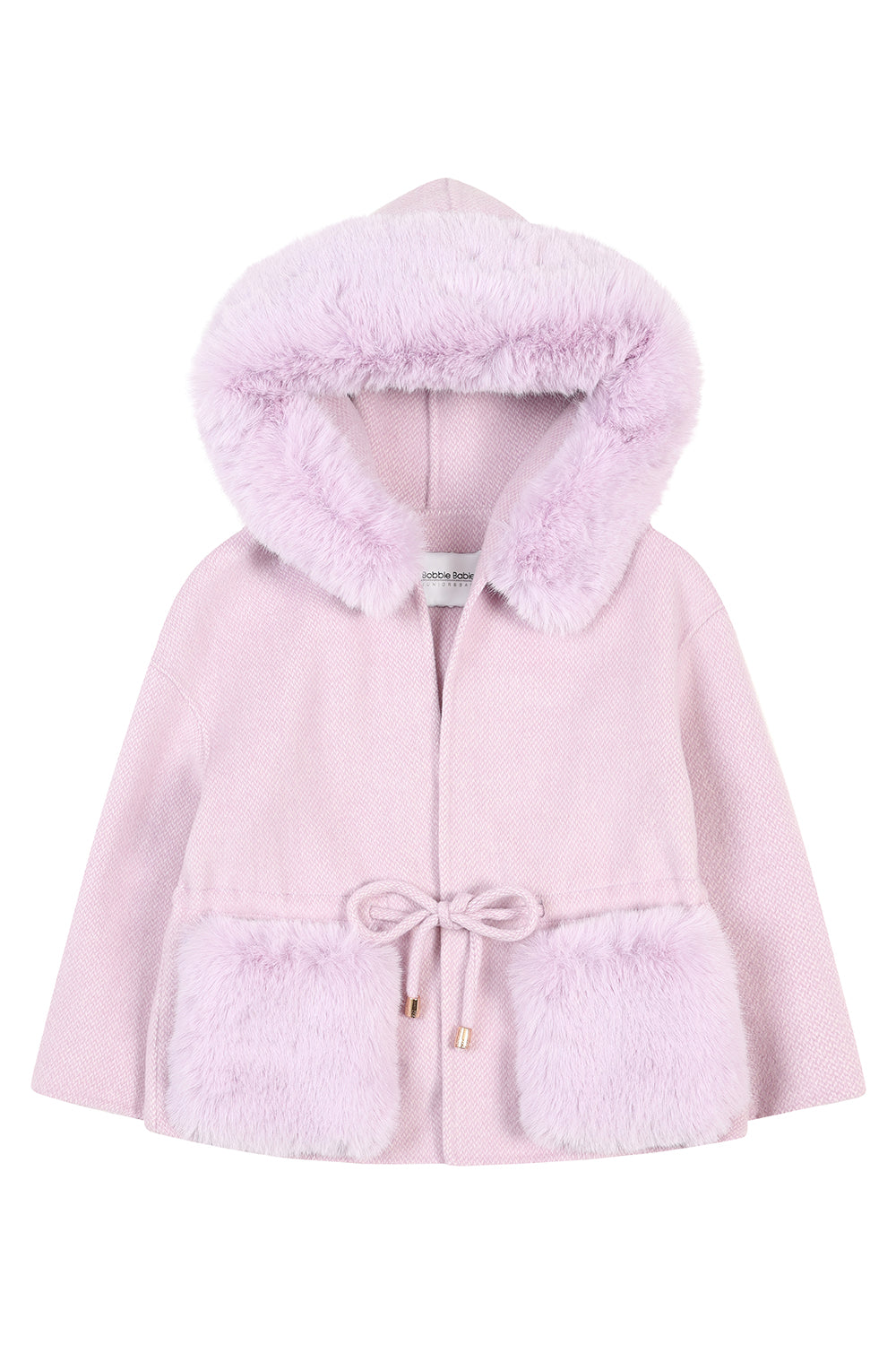 'Maribel' cashmere drawstring coat - Lavender