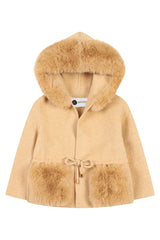 'Maribel' cashmere drawstring coat - Camel