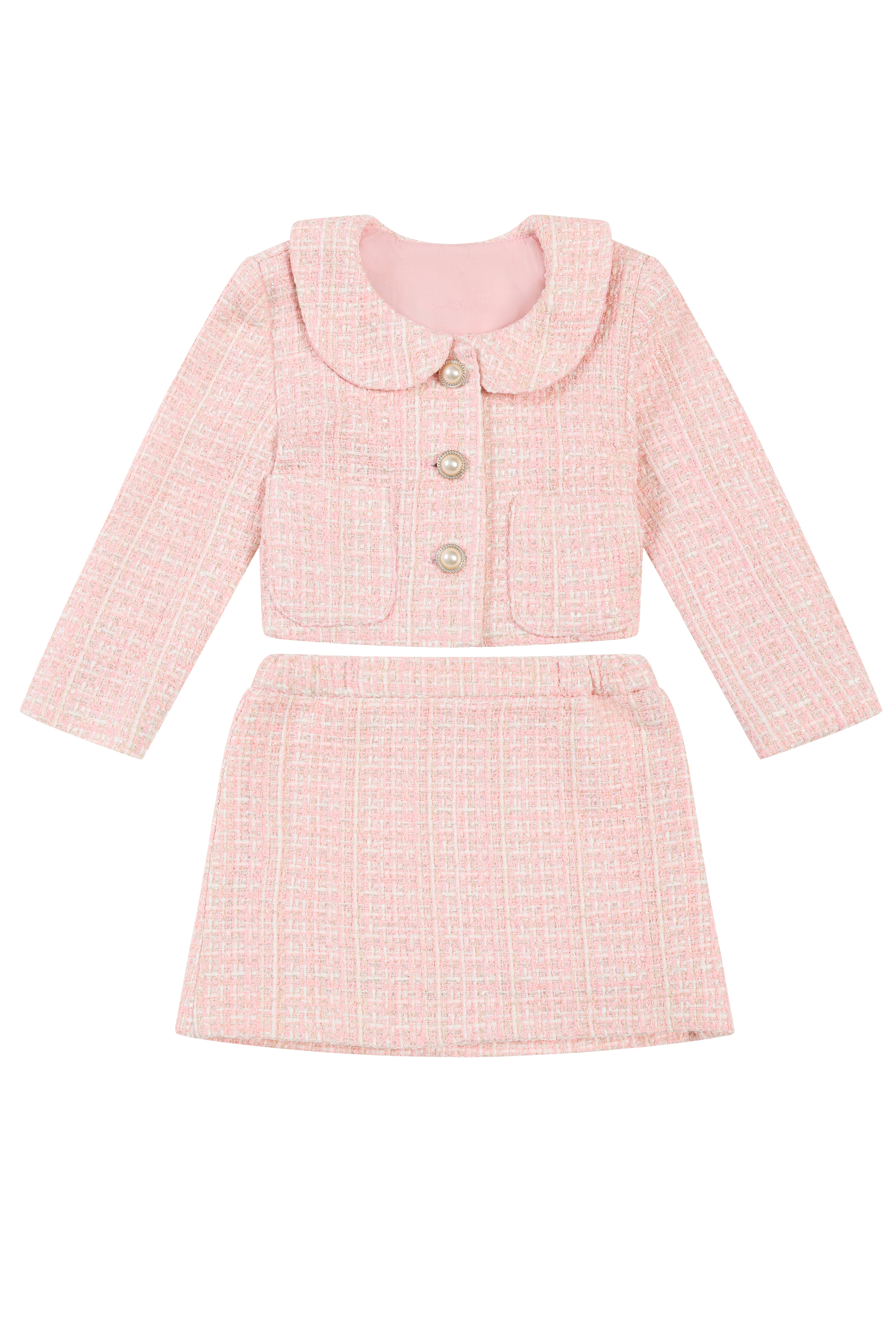 Girls Amelie tweed Jacket and Skirt Set