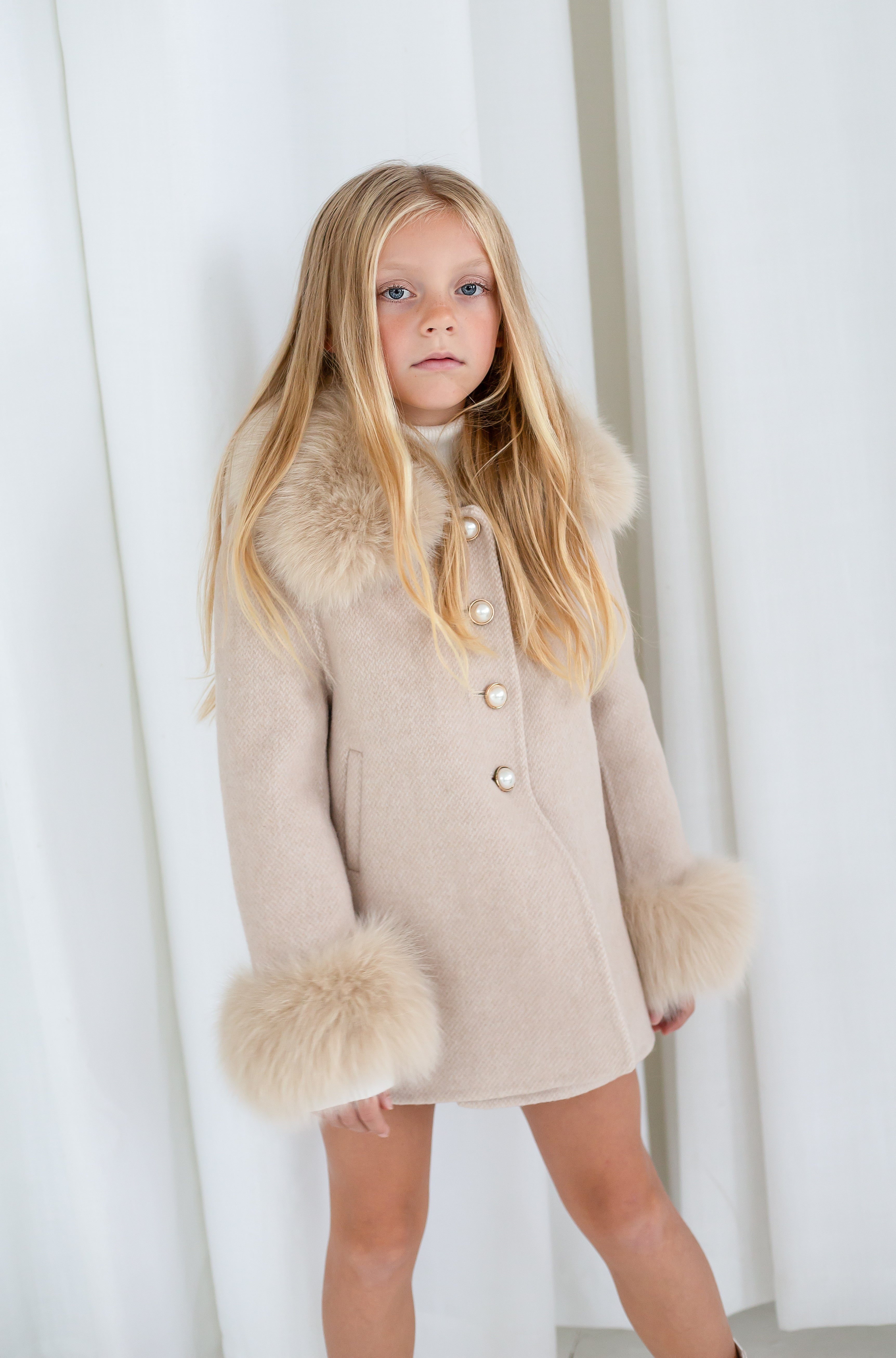 Zara Cashmere Coat - Nude