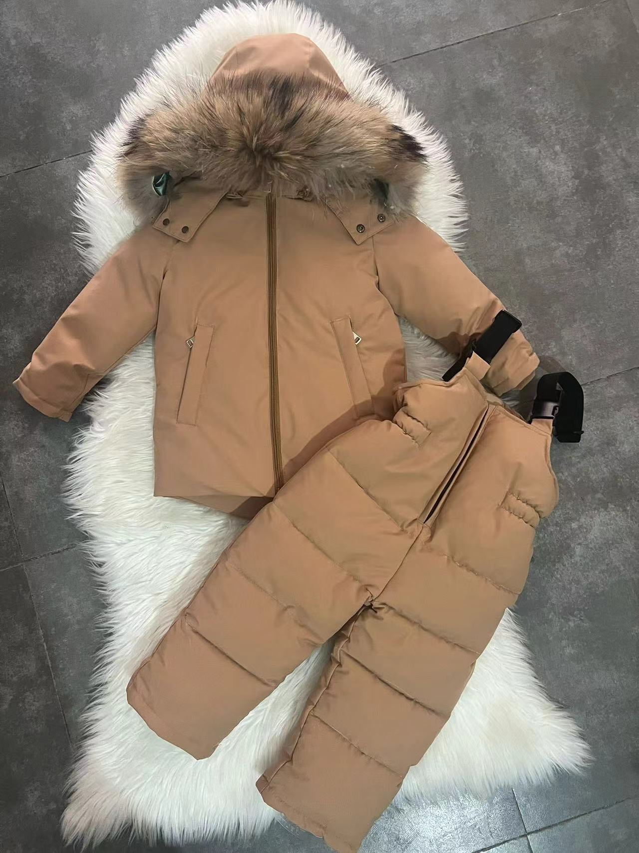 Camel two piece snowsuit