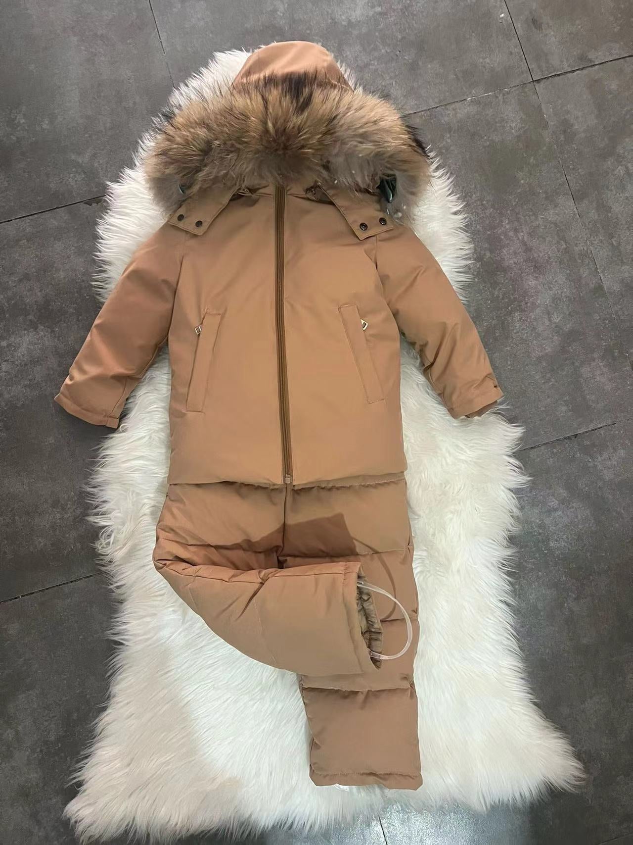 Camel two piece snowsuit