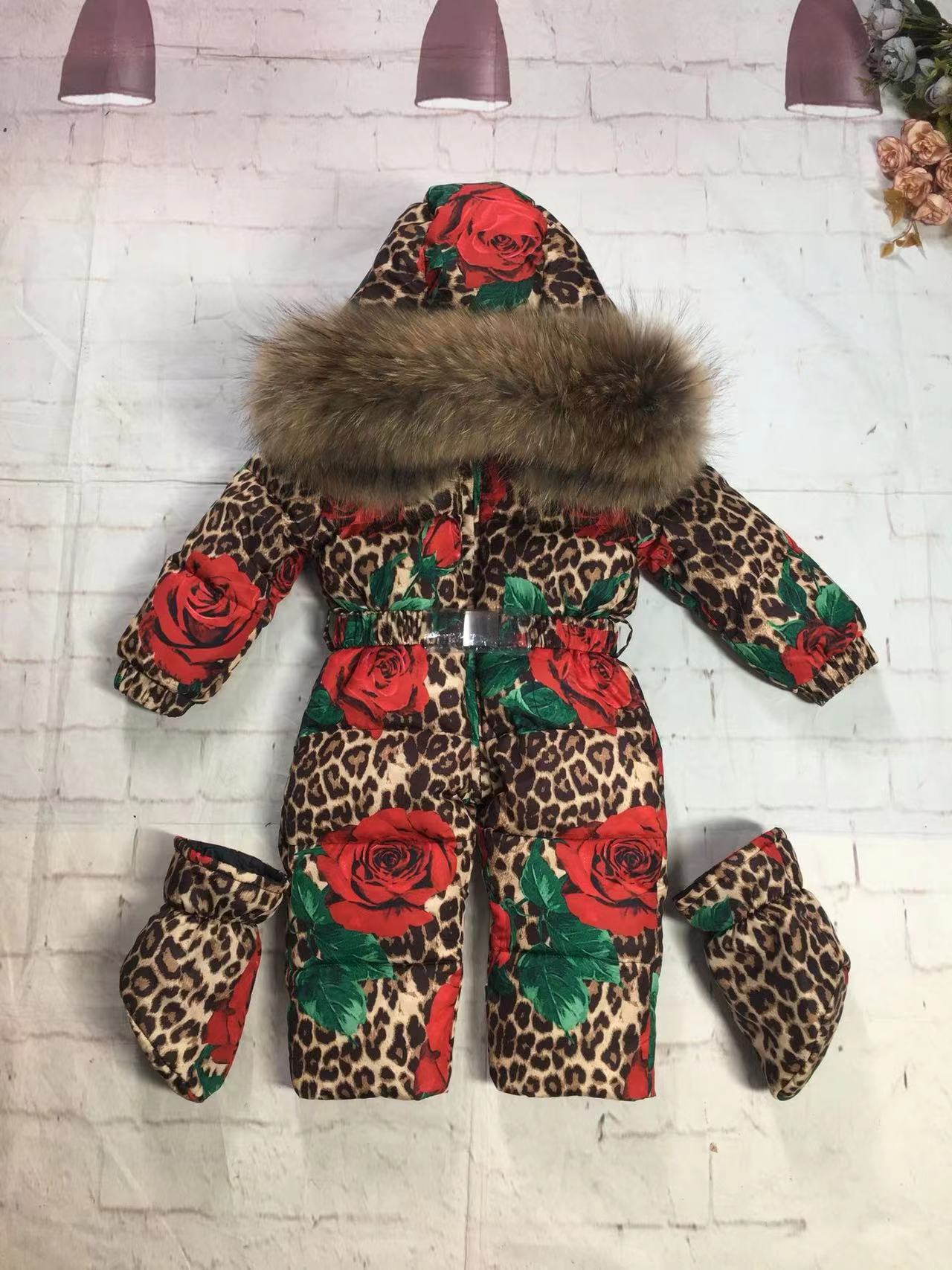 Rosette Leopard snowsuit