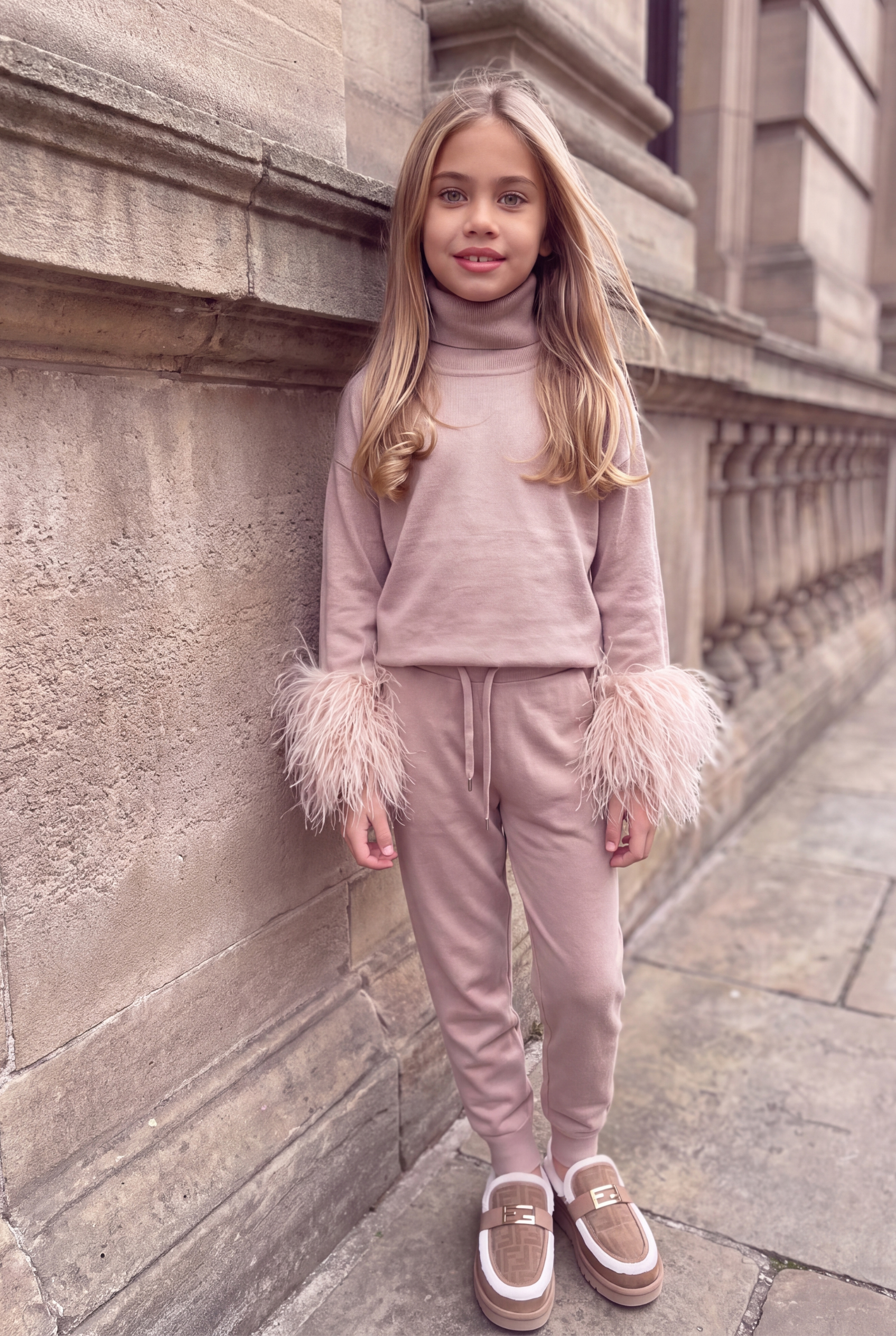JASMINE Knitted tracksuit - Taupe