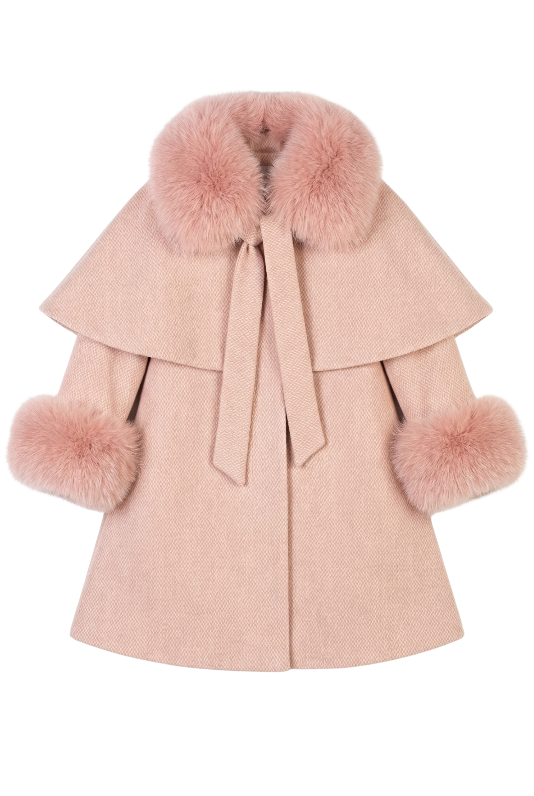 The Sloane Cape Coat - Blush