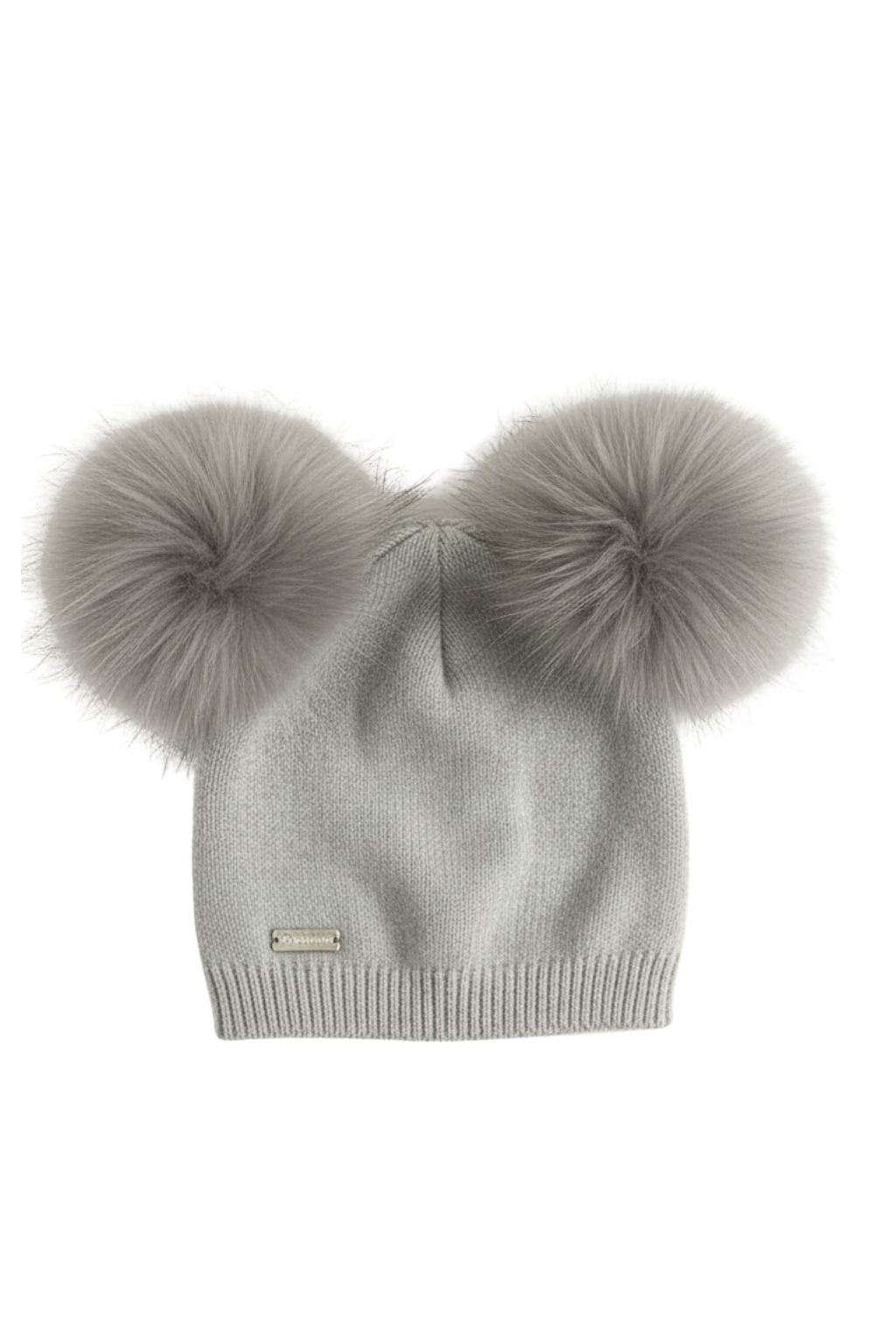 Cashmere double pompom hat