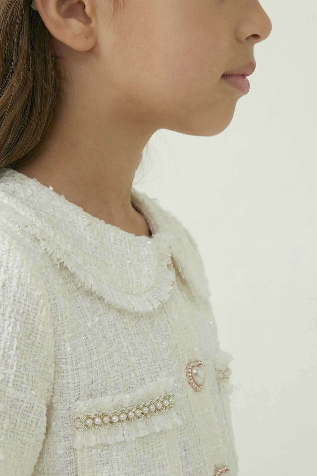 Emelie Tweed Dress - Ivory