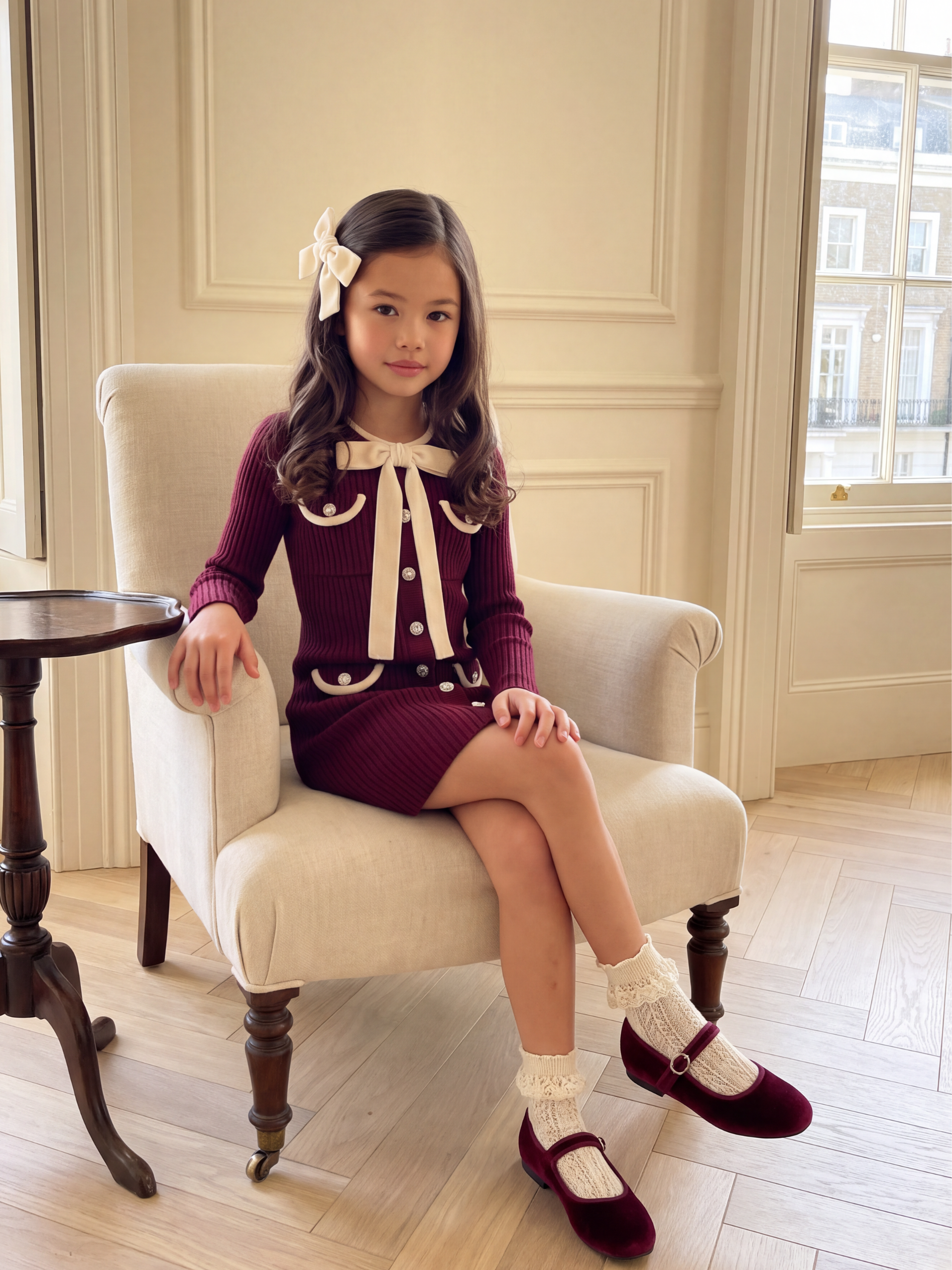 ‘IVY’ Knitted dress - Burgundy