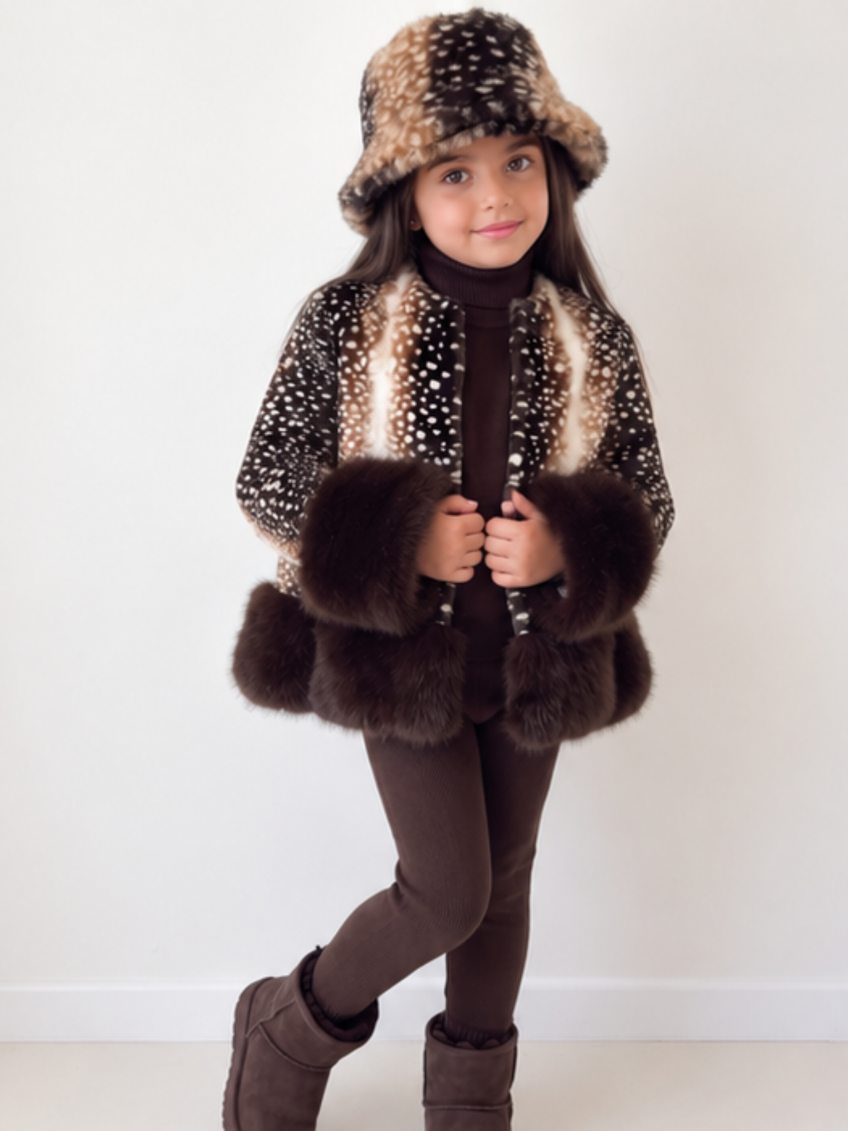 The Fallow Faux Fur Coat -Brown