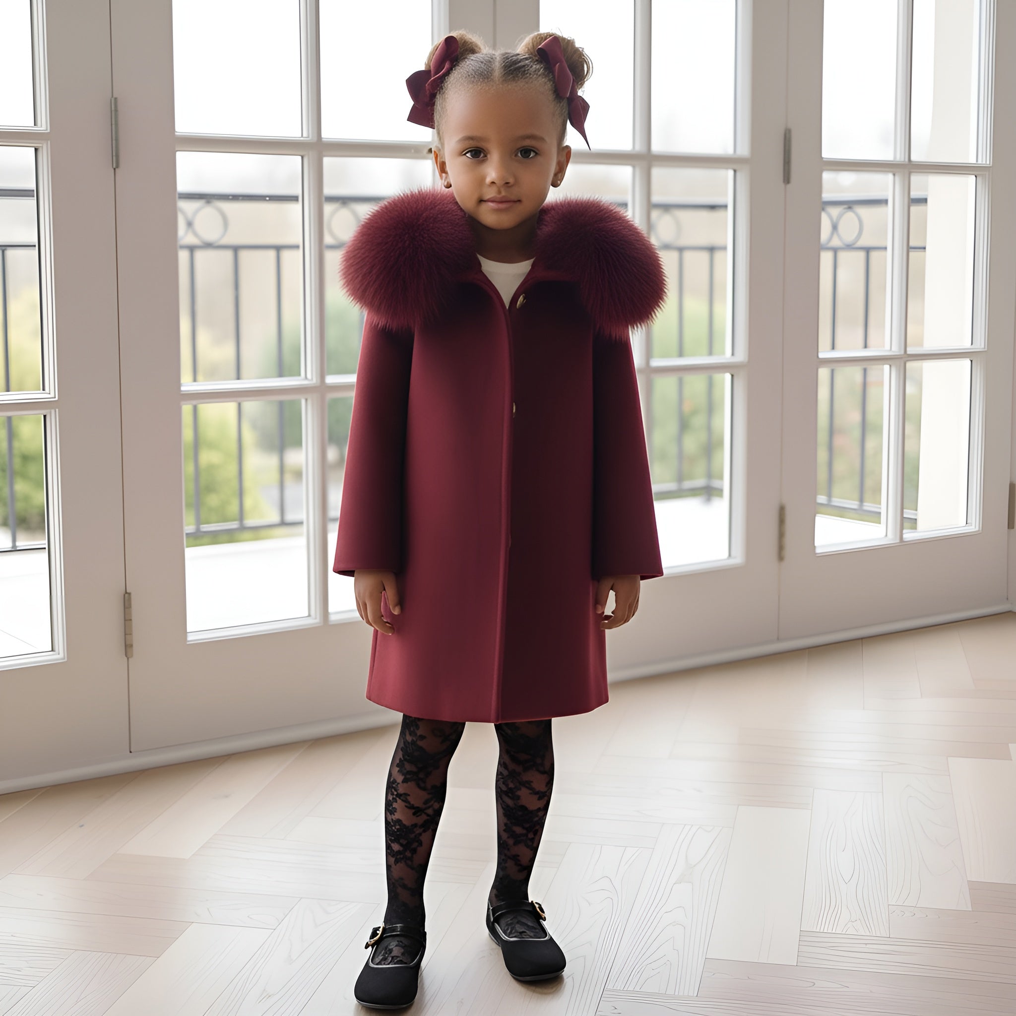PRE Order - 'ELLA' cashmere coat / BURGANDY