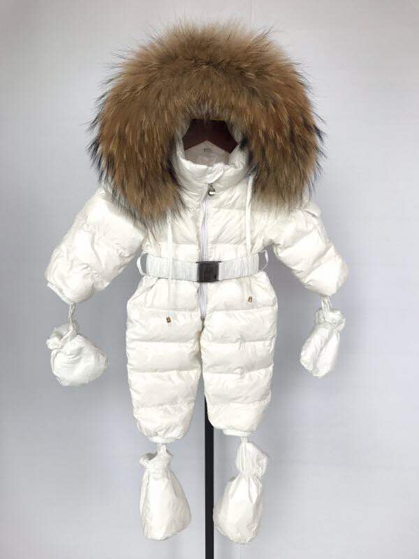 Bobble Babies Snowsuit- Winter white