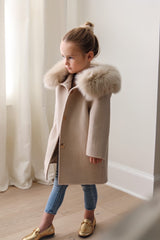 'ELLA' cashmere coat / OATMEAL