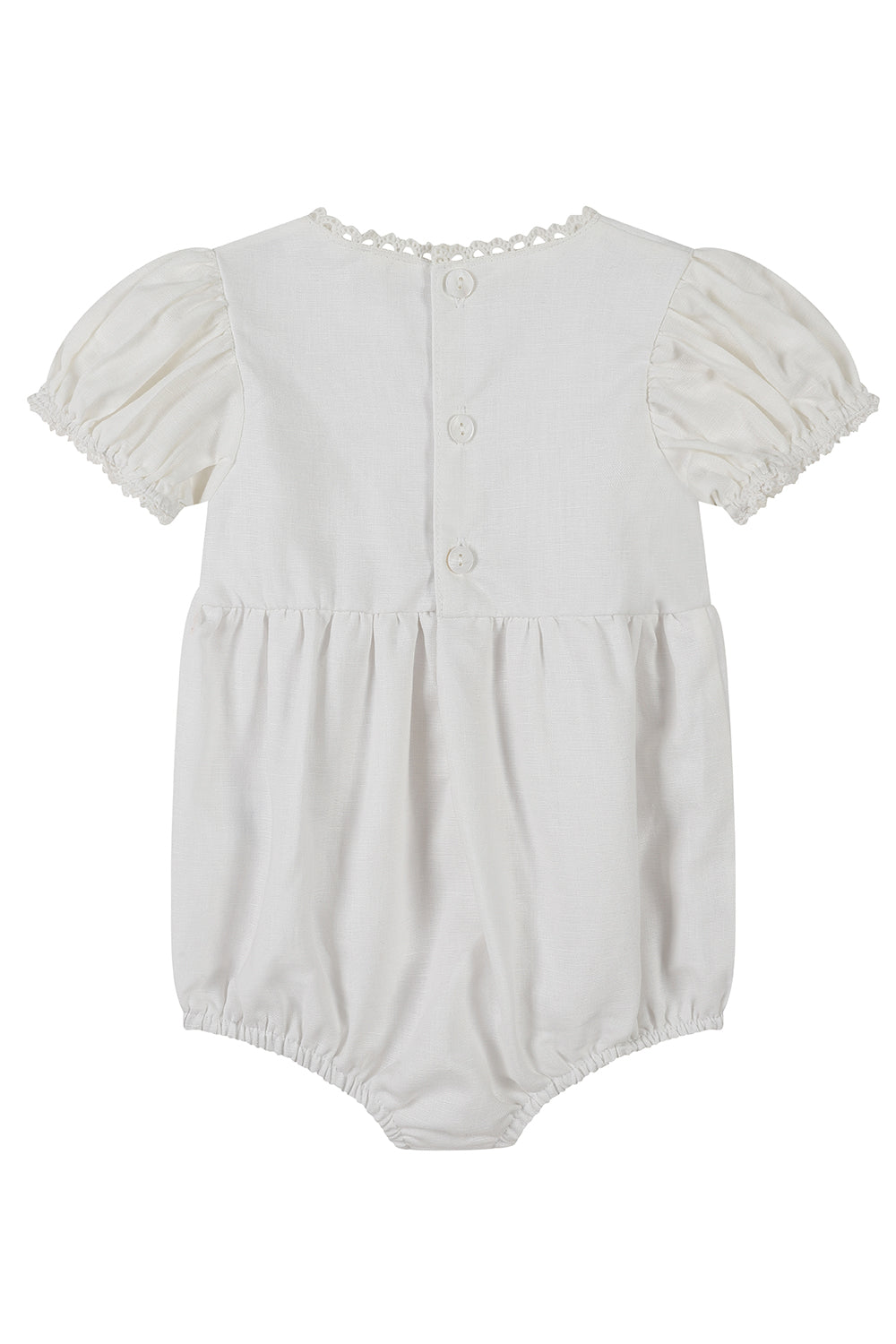 Linen Noella Romper / White