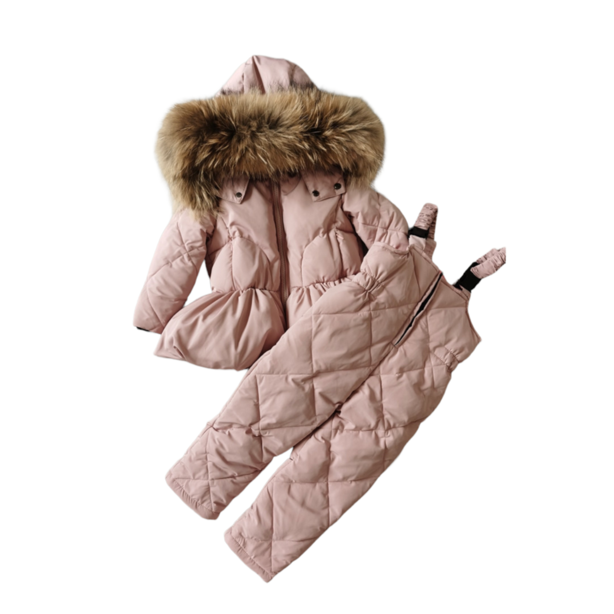 Pink Ruffle two piece snowsuit